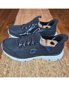 Skechers Men's Step-In Shoes Moralis Elastic Sneakers Memory Foam Insole