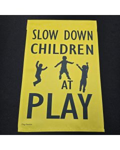 Slow Down Garden Flag Caution Children At Play Double Sided Yard Banner