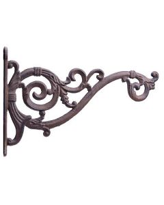 Swooping Vine Plant Hanger Decorative Flower Basket Hook Cast Iron 13.75" Deep N