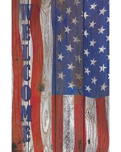 Welcome American Garden Flag Emotes Double Sided Americana USA Yard Banner