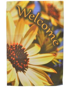 Welcome Garden Flag Sunflower Floral Double Sided Yard Decor Banner