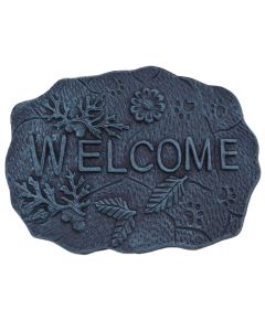 Welcome Stepping Stone Cast Iron Lawn Garden Decor - Flagstone Outdoor Accent