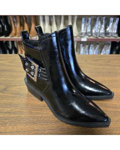Women's Cowgirl Core Ankle Boots Giovanna Western Buckle Bootie Memory Foam