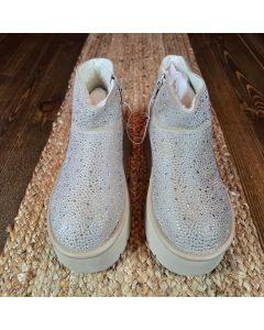 Women's Platform Booties with Memory Foam Insole Missy Beige