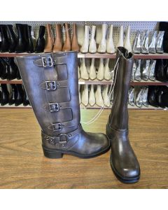 Women’s Rebel Tall Moto Buckle Boots Bikercore Mid-Calf Riding Unworn Condition